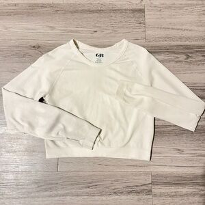 Gianni Bini Cream Long Sleeve Sweatshirt